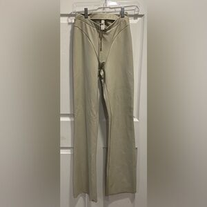 SKIMS Faux Leather Boot Cut Small Pants - Shell - NWT